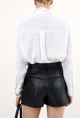 Cassandra Vegan Leather Shorts